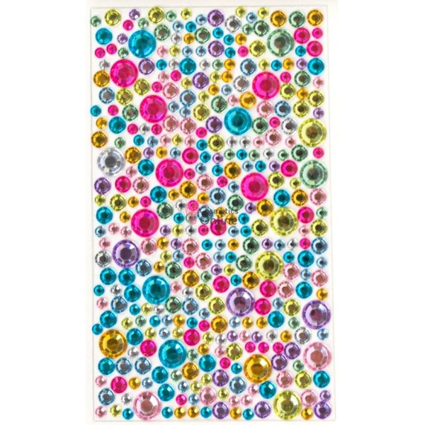 Strasuri din acril pentru make-up cu adeziv SGS005AA Color de 4-10mm 375 buc MJ 1188875